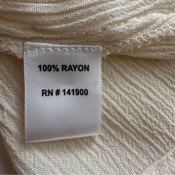 Velzera Dress Cream Brown Red Blue Embroidered Bell Sleeve Tunic Boho Medium NEW - Picture 10 of 12